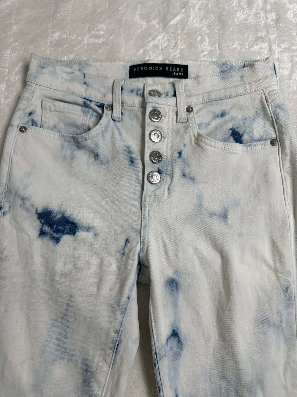 Veronica Beard Debbie Skinny High Rise Tie Dye Jeans Women's 25/0 USED